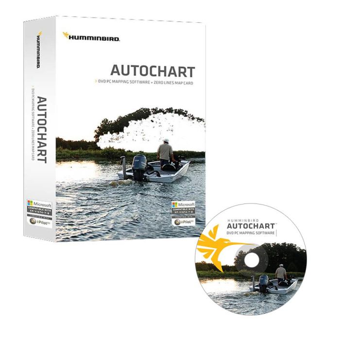 Humminbird Autochart DVD PC Mapping Software w/Zero Lines
