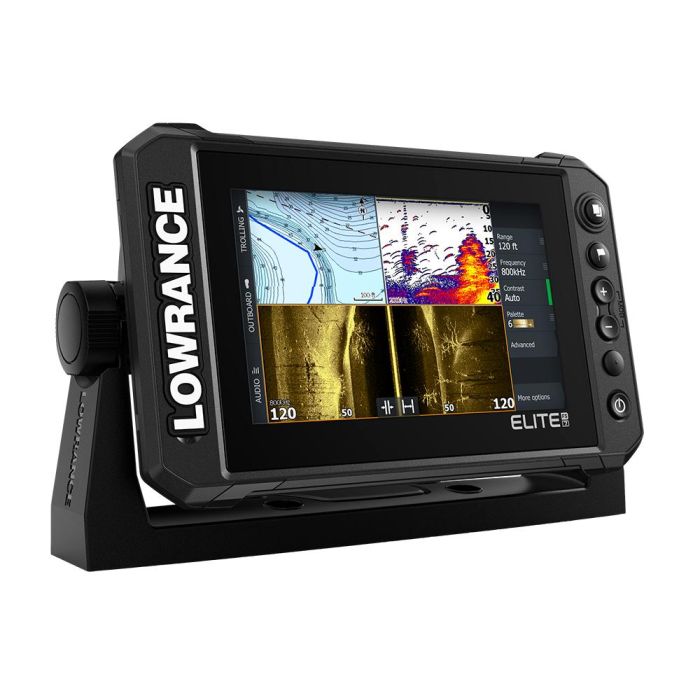 Lowrance Elite FS 7 Chartplotter/Fishfinder with HDI Transom Mount 