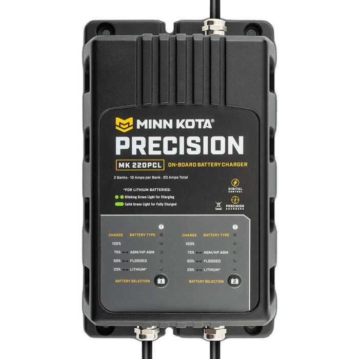 Minn Kota On-Board Precision Charger MK-220 PCL 2 Bank x 10 AMP LI