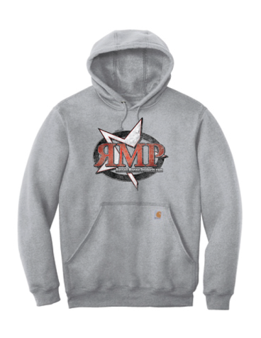 Carhartt Hoodie Distressed Logo - Grey