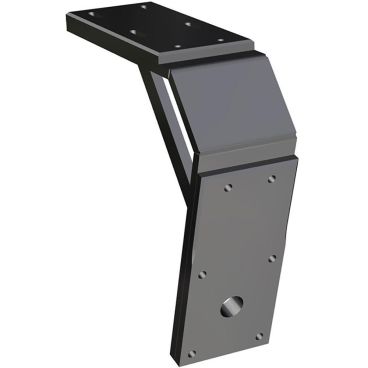 Power-Pole Deck Mount - 8&quot; Aft - 11&quot; Drop - Black