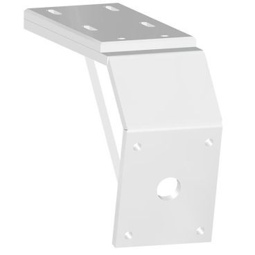 Power-Pole Deck Mount - 8&quot; Aft - 6&quot; Drop - White