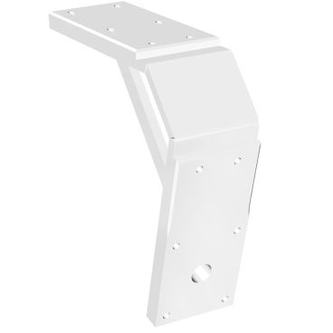 Power-Pole Deck Mount - 8&quot; Aft - 11&quot; Drop - White