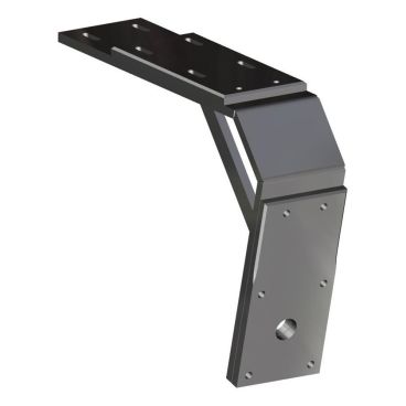 Power-Pole Deck Mount - 13&quot; Aft - 11&quot; Drop - Black
