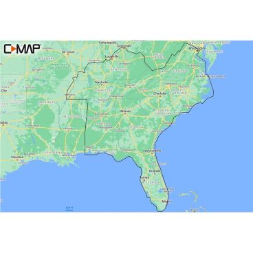 C-MAP M-NA-Y214-MS US Lakes South East REVEAL&trade; Inland Chart