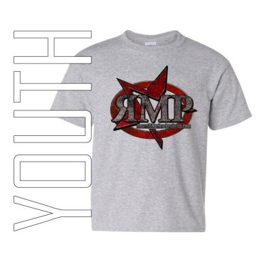 Youth Tee Distressed Logo - Grey