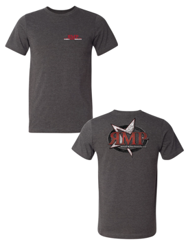 Short Sleeve Distressed Logo Tee - Grey
