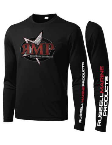 Long Sleeve Distressed Logo - Black