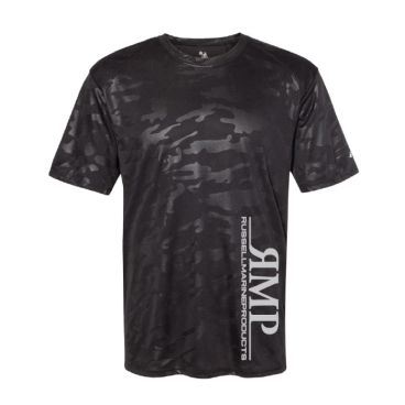 Short Sleeve Modern Logo Camo Performance - Black