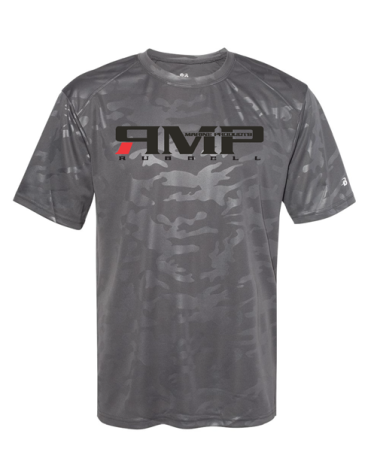 Short Sleeve Modern Logo Camo Performance - Grey