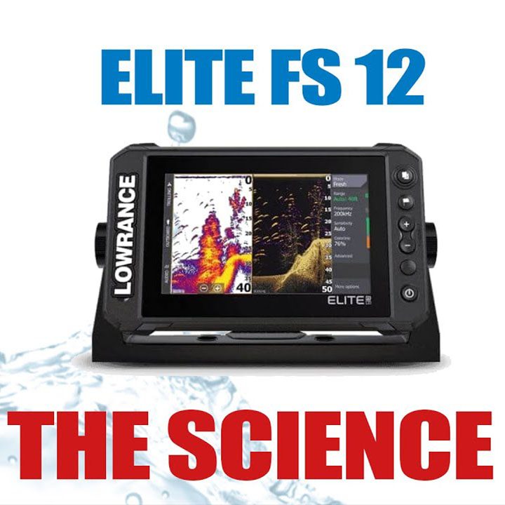 Lowrance Elite 12FS unit on boat console with ActiveTarget sonar